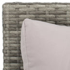 Lit de repos d'extérieur SAFAVIEH Taniyah en osier avec oreiller et coussins - 53 L x 28 P x 62 H