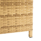 Lit de repos d'extérieur SAFAVIEH Taniyah en osier avec oreiller et coussins - 53 L x 28 P x 62 H