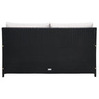 Lit de repos d'extérieur SAFAVIEH Taniyah en osier avec oreiller et coussins - 53 L x 28 P x 62 H