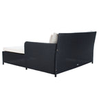 Lit de repos d'extérieur SAFAVIEH Taniyah en osier avec oreiller et coussins - 53 L x 28 P x 62 H