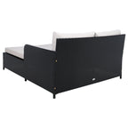 Lit de repos d'extérieur SAFAVIEH Taniyah en osier avec oreiller et coussins - 53 L x 28 P x 62 H