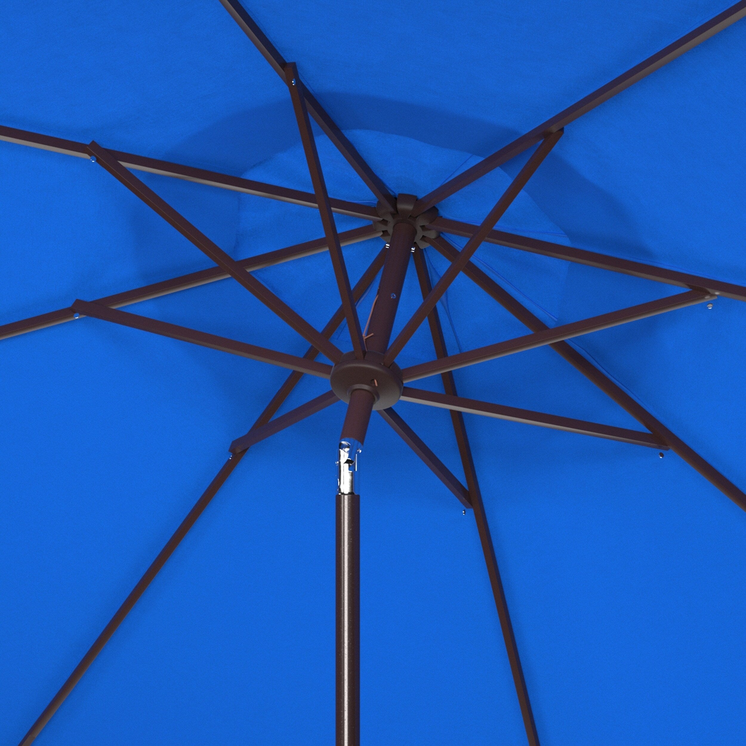 Parasol d'extérieur à manivelle SAFAVIEH Ronette Fringe de 9 pieds