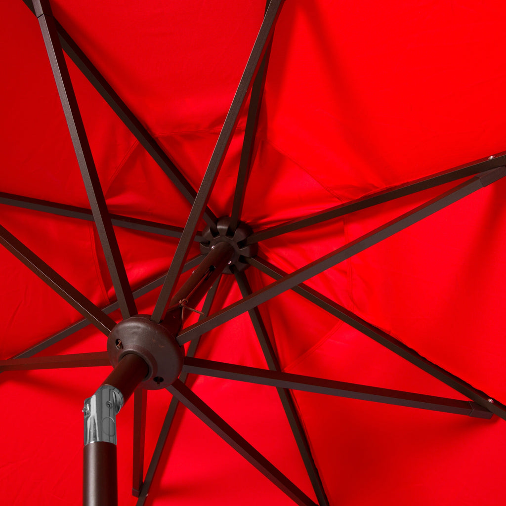 Parasol d'extérieur à manivelle SAFAVIEH Ronette Fringe de 9 pieds