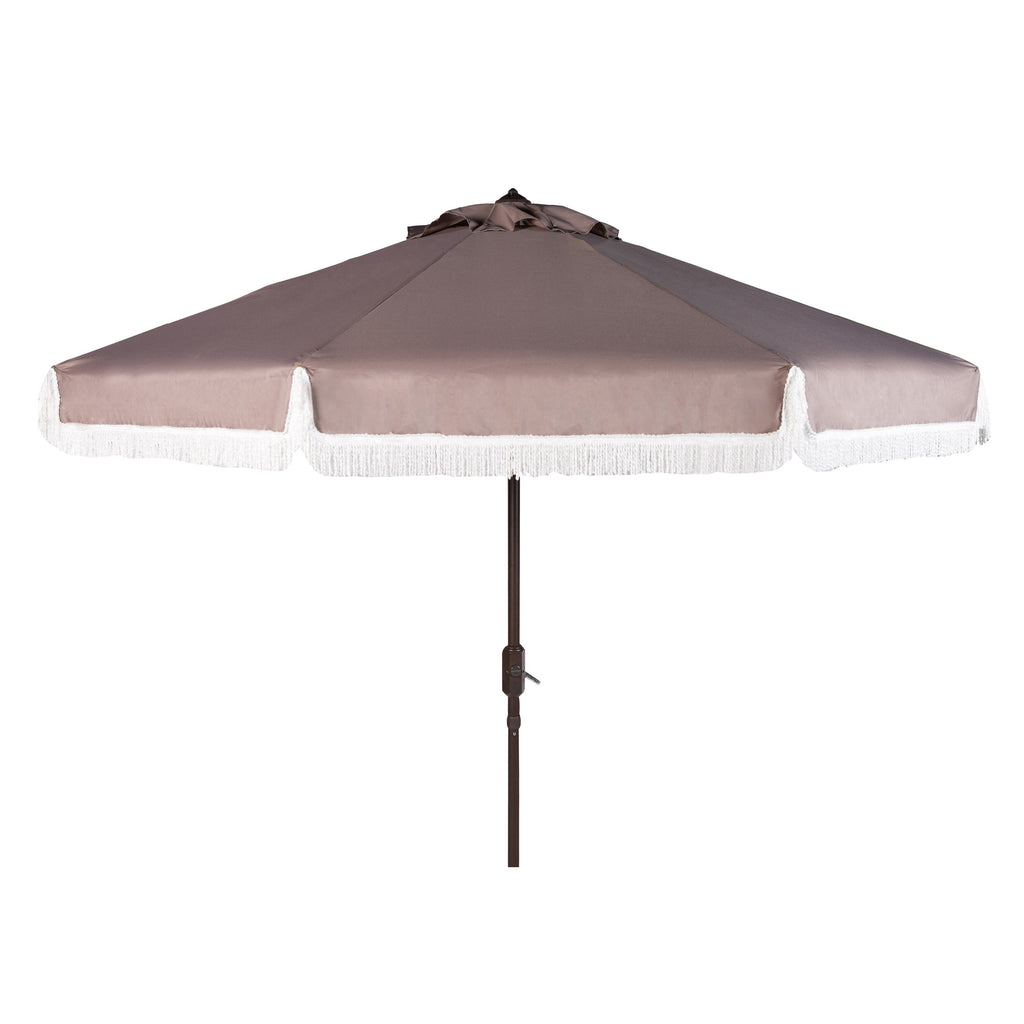 Parasol d'extérieur à manivelle SAFAVIEH Ronette Fringe de 9 pieds