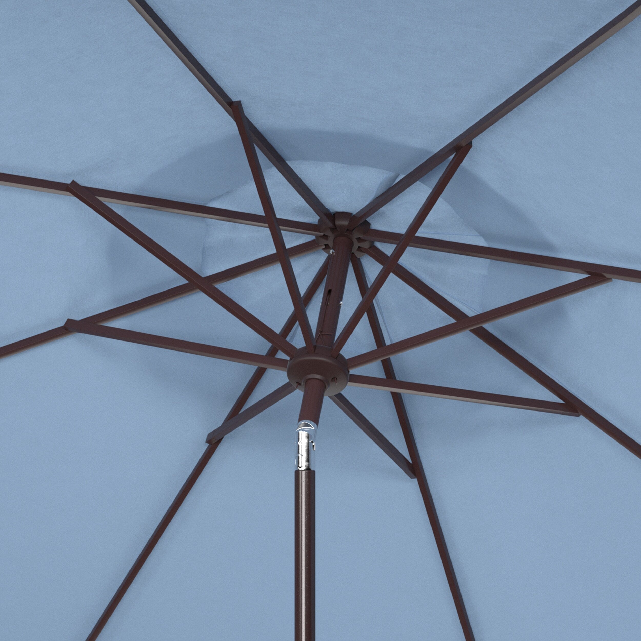 Parasol d'extérieur à manivelle SAFAVIEH Ronette Fringe de 9 pieds