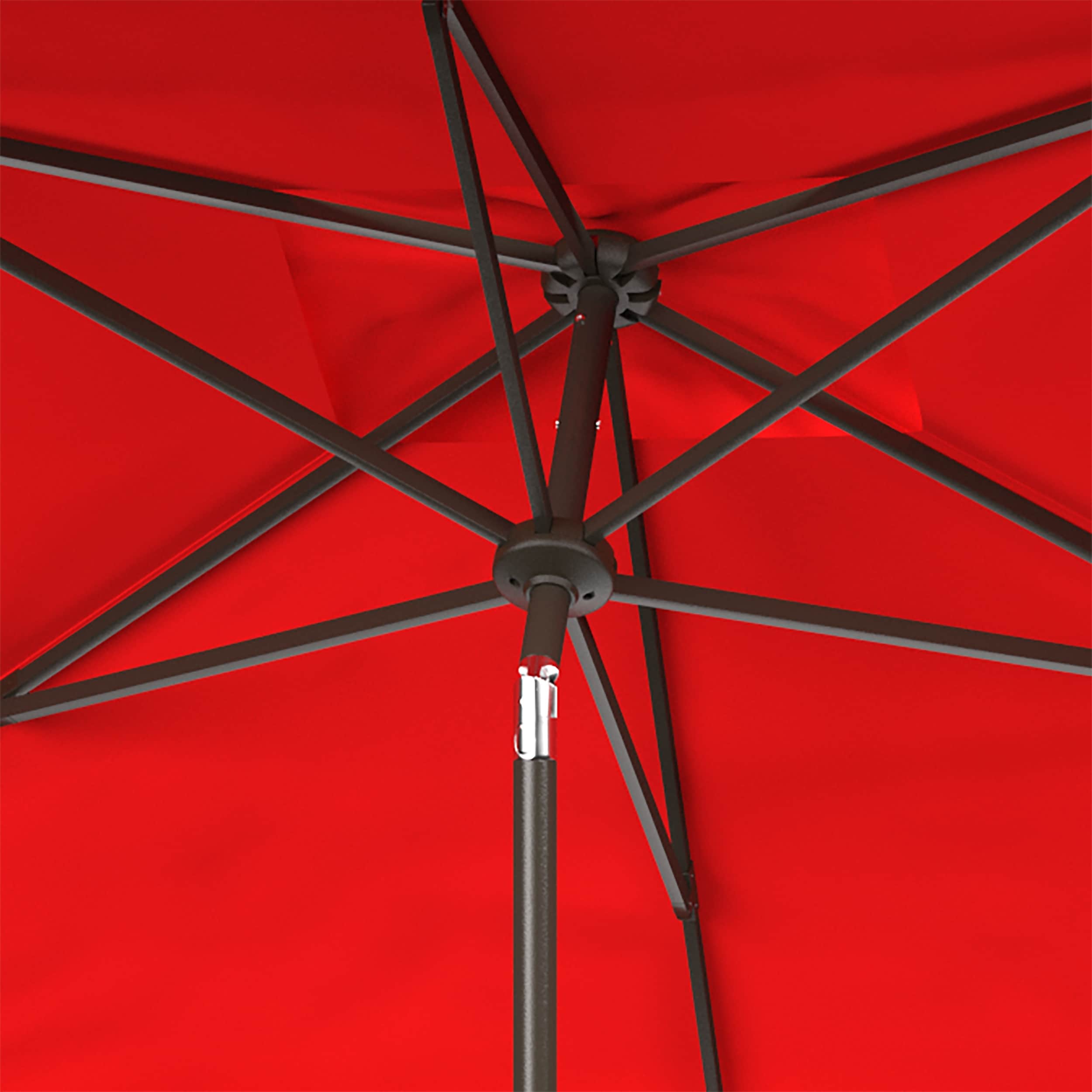 Parasol d'extérieur rectangulaire SAFAVIEH Zariah 6'x10' avec cantonnière