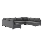 Canapé sectionnel, ensemble de canapé réversible en chenille en forme de U, combinaison libre, canapé convertible surdimensionné 8 places