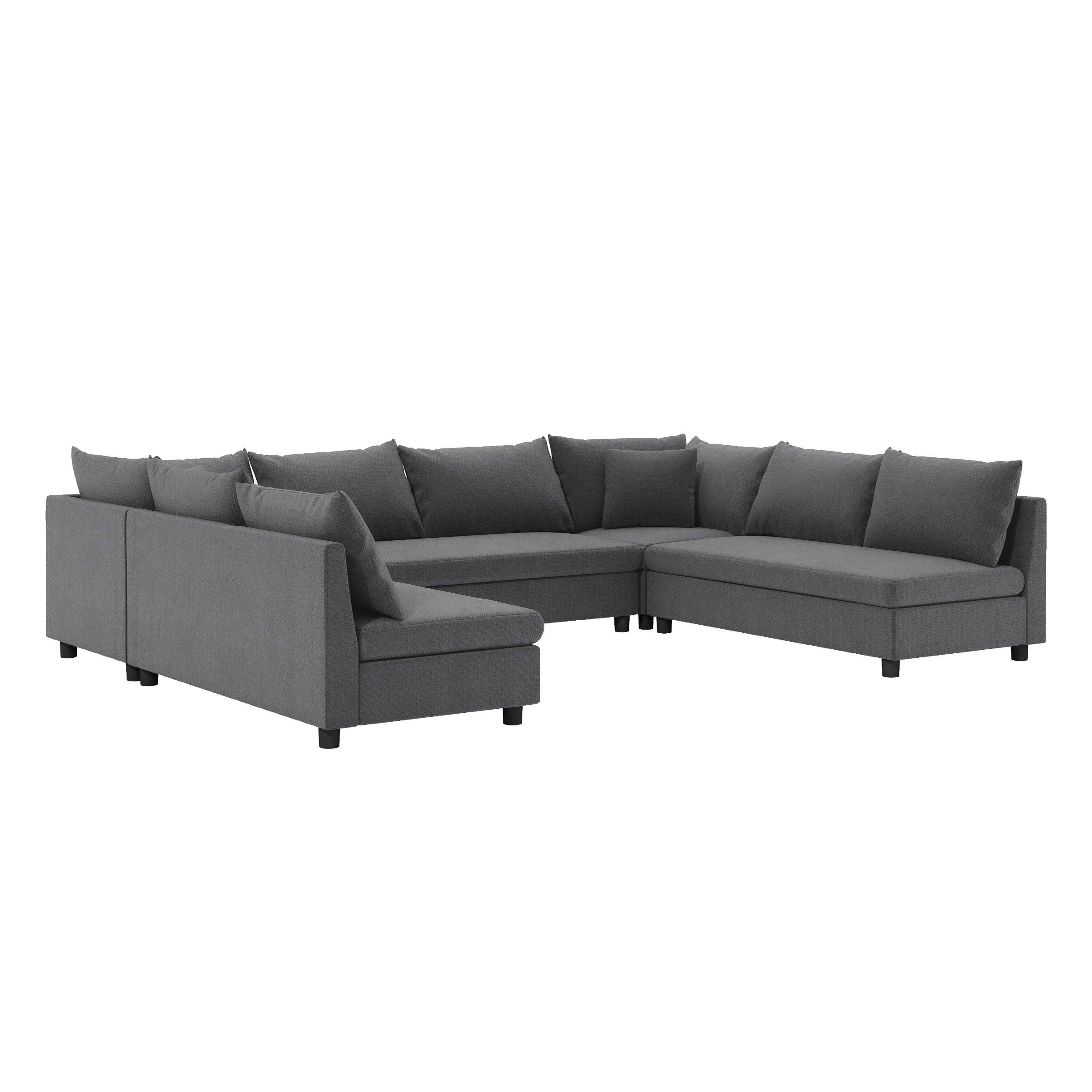 Canapé sectionnel, ensemble de canapé réversible en chenille en forme de U, combinaison libre, canapé convertible surdimensionné 8 places