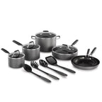 Batterie de cuisine antiadhésive anodisée dure Select by Calphalon, ensemble de 14 pièces