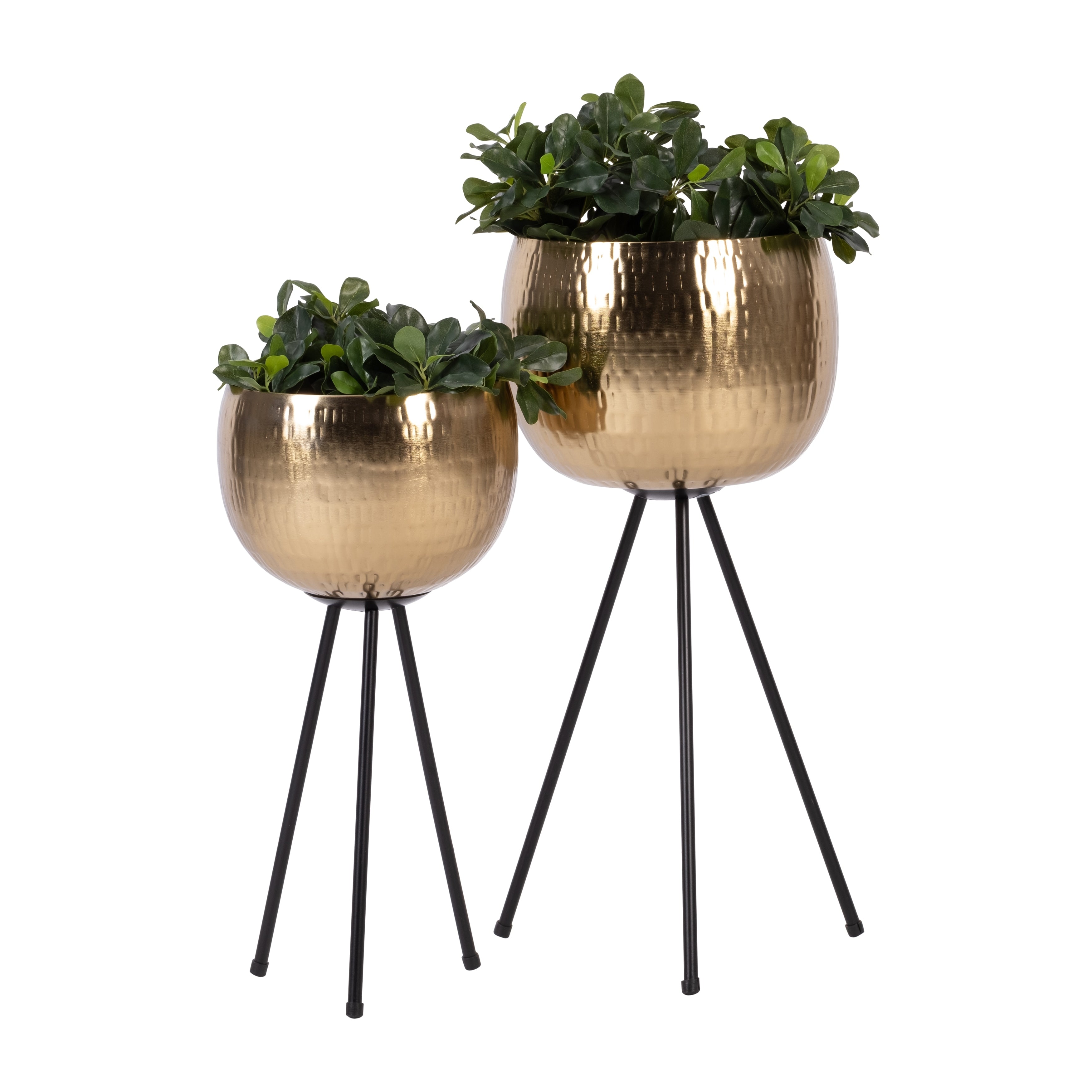 Sagebrook Home Lot de 2 jardinières robustes en fer sur supports modernes - Transformez votre espace de vie en oasis
