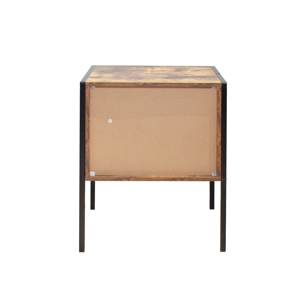 Table de chevet de style industriel (ensemble de 2)