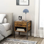 Table de chevet de style industriel (ensemble de 2)