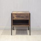 Table de chevet de style industriel (ensemble de 2)
