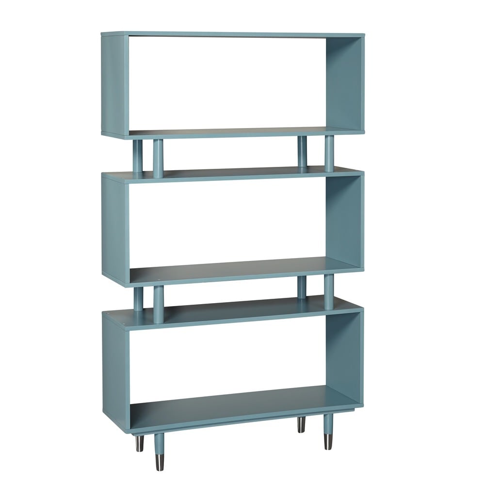 Bibliothèque à 3 niveaux Margo de Simple Living, style milieu de siècle moderne - 59,5 x 36 x 11,8 po