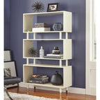 Bibliothèque à 3 niveaux Margo de Simple Living, style milieu de siècle moderne - 59,5 x 36 x 11,8 po