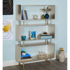 Bibliothèque à 3 niveaux Margo de Simple Living, style milieu de siècle moderne - 59,5 x 36 x 11,8 po