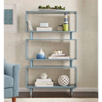 Bibliothèque à 3 niveaux Margo de Simple Living, style milieu de siècle moderne - 59,5 x 36 x 11,8 po