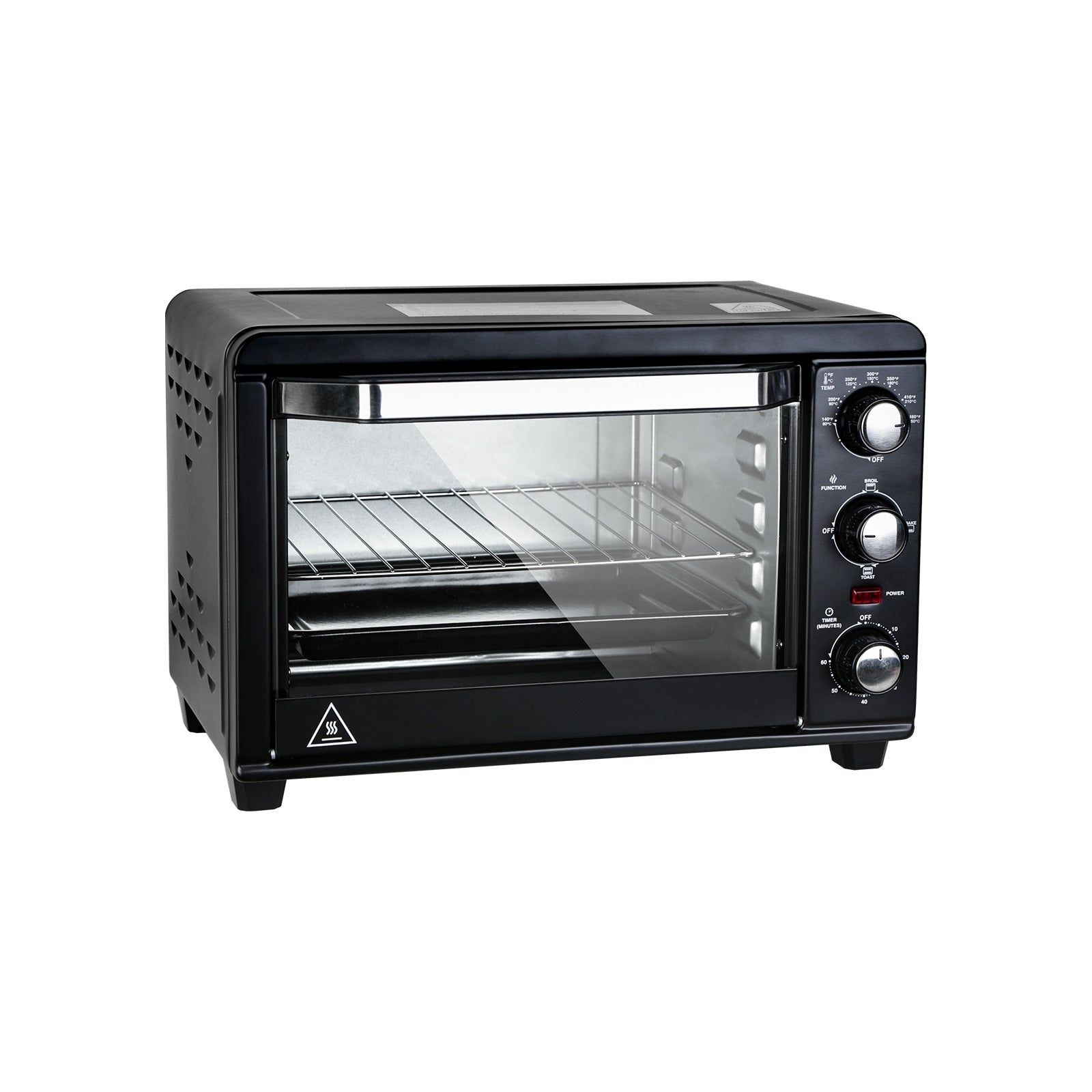 Four grille-pain simple d'une capacité de 20 litres, grille-pain de comptoir compact, facile à contrôler avec minuterie, réglage de la cuisson, du gril et du grillage