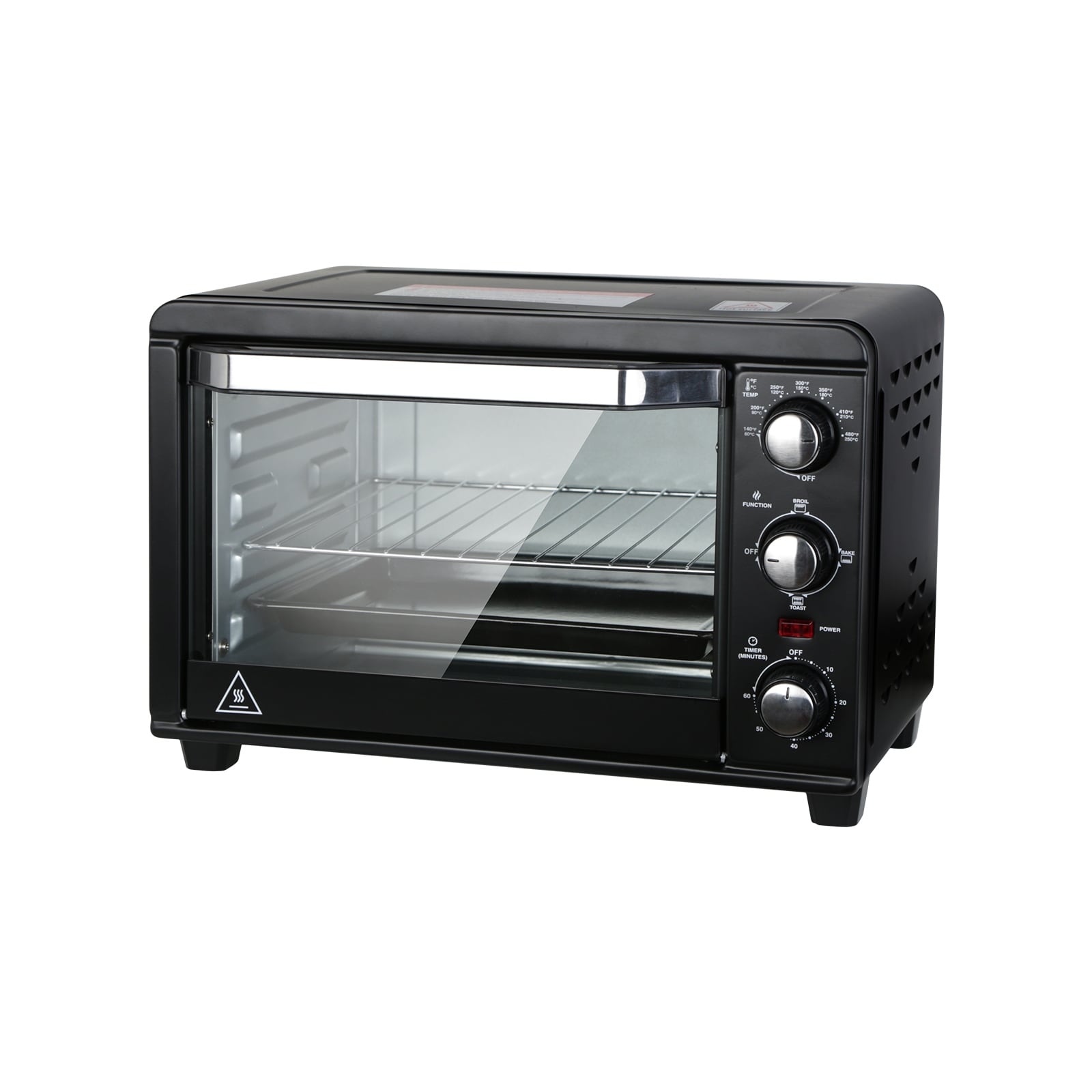 Four grille-pain simple d'une capacité de 20 litres, grille-pain de comptoir compact, facile à contrôler avec minuterie, réglage de la cuisson, du gril et du grillage