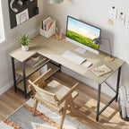 Petit bureau en L avec étagères de rangement Bureau d'ordinateur d'angle