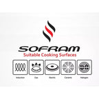Marmite profonde Sofram en acier inoxydable 18/10 JUMBO avec couvercle