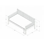 Lit de repos Somette Boho avec lit escamotable supplémentaire (matelas non inclus)
