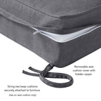 Ensemble de coussins d'extérieur à siège profond Sunbrella de qualité supérieure, 2 pièces