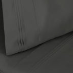 Parure de draps en coton égyptien de qualité supérieure 1000 fils au pouce carré, à poches profondes et à motif uni