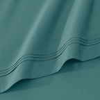 Parure de draps en coton égyptien de qualité supérieure 1000 fils au pouce carré, à poches profondes et à motif uni