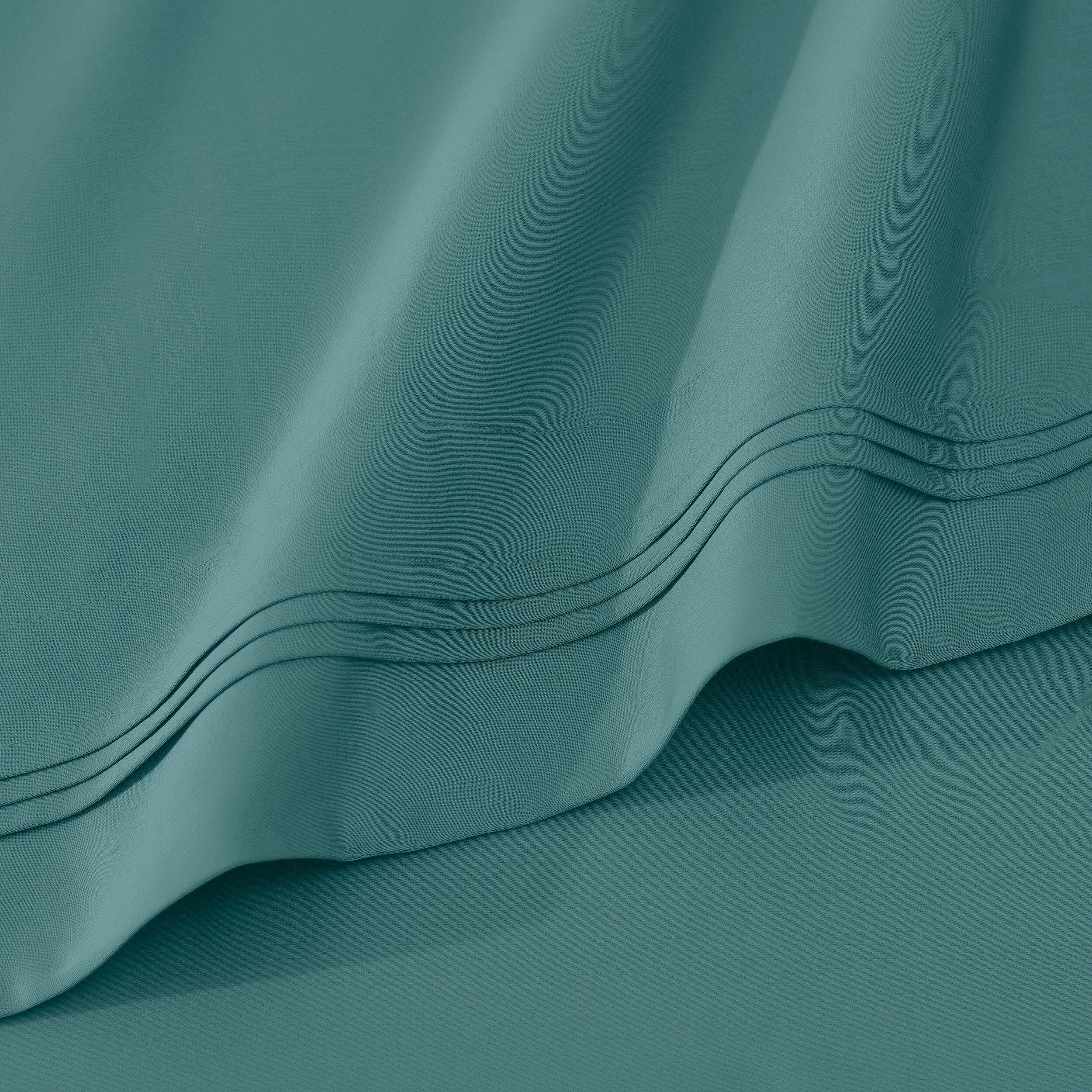 Parure de draps en coton égyptien de qualité supérieure 1000 fils au pouce carré, à poches profondes et à motif uni