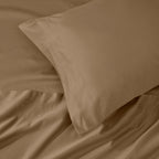 Parure de draps en coton égyptien de qualité supérieure 1000 fils au pouce carré, à poches profondes et à motif uni
