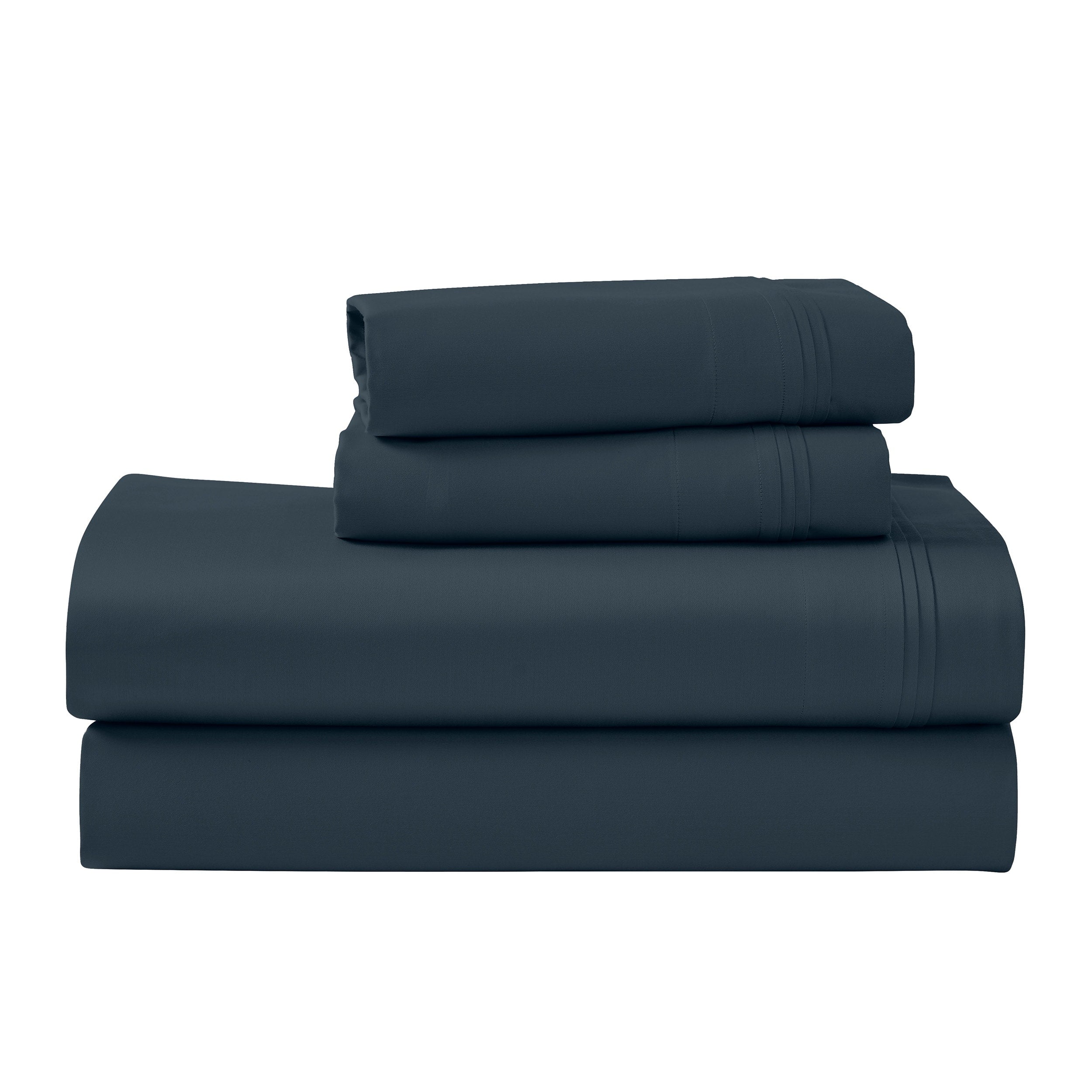 Parure de draps en coton égyptien de qualité supérieure 1000 fils au pouce carré, à poches profondes et à motif uni