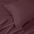 Parure de draps en coton égyptien de qualité supérieure 1000 fils au pouce carré, à poches profondes et à motif uni