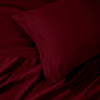 Parure de draps en coton égyptien de qualité supérieure 1000 fils au pouce carré, à poches profondes et à motif uni