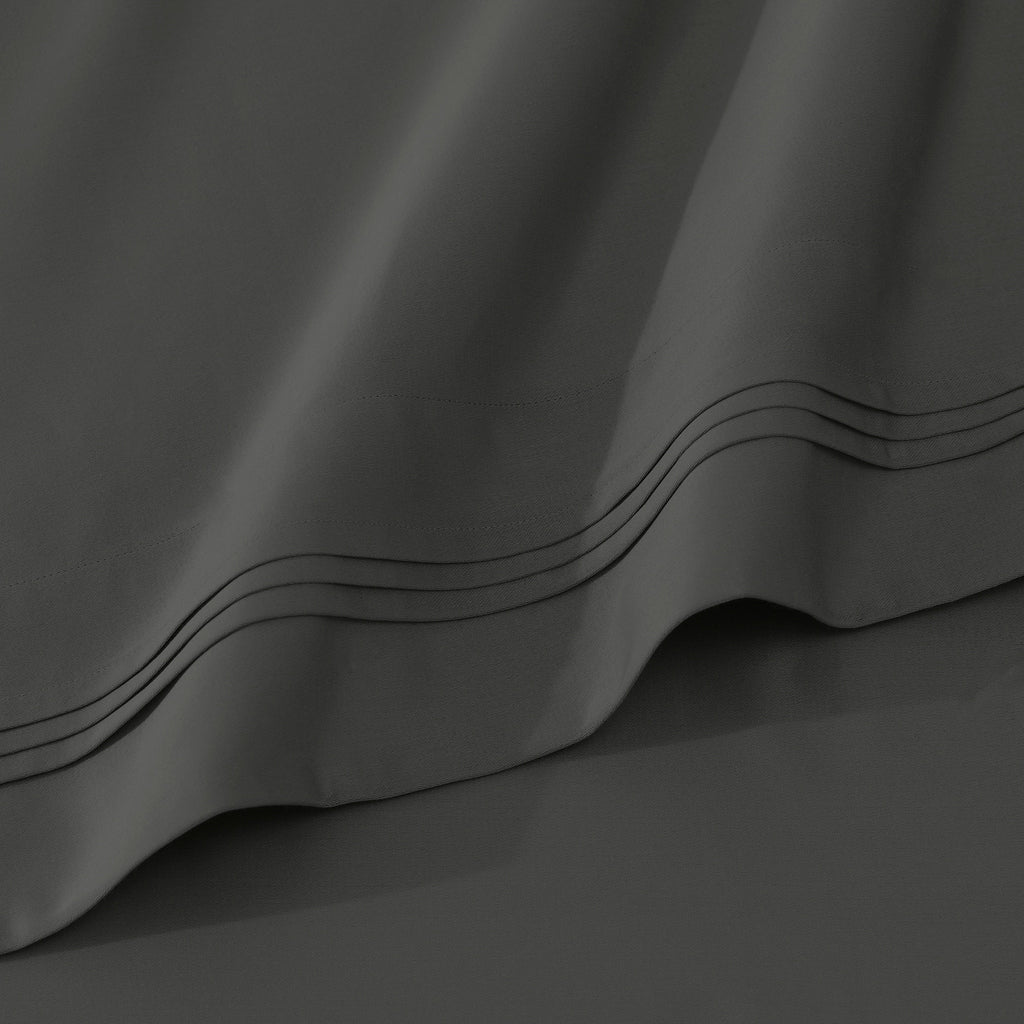 Parure de draps en coton égyptien de qualité supérieure 1000 fils au pouce carré, à poches profondes et à motif uni