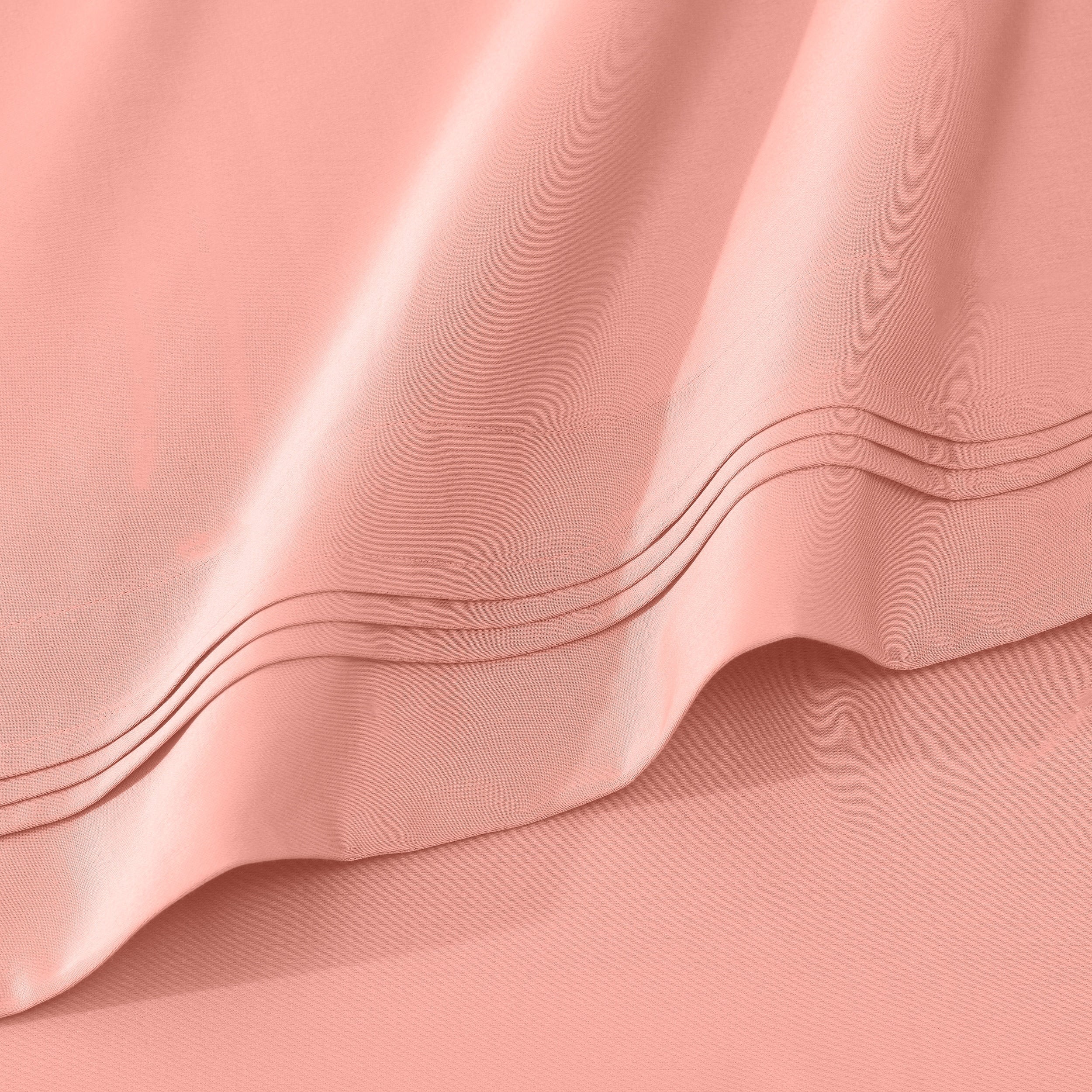 Parure de draps en coton égyptien de qualité supérieure 1000 fils au pouce carré, à poches profondes et à motif uni
