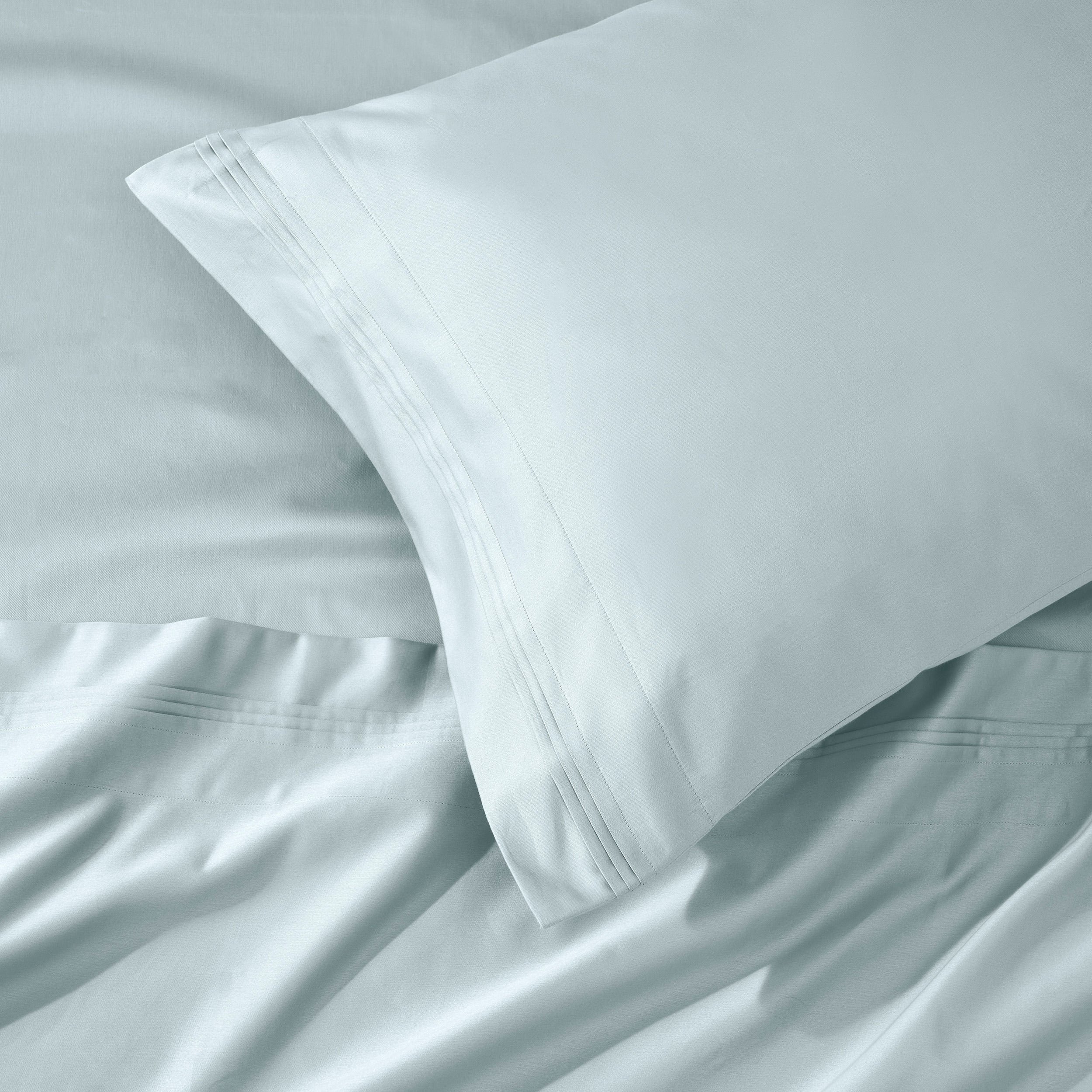Parure de draps en coton égyptien de qualité supérieure 1000 fils au pouce carré, à poches profondes et à motif uni