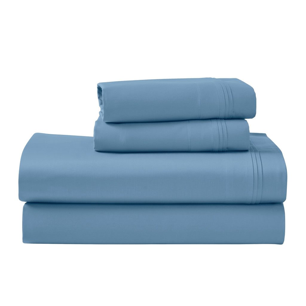 Parure de draps en coton égyptien de qualité supérieure 1000 fils au pouce carré, à poches profondes et à motif uni