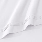 Parure de draps en coton égyptien de qualité supérieure 1000 fils au pouce carré, à poches profondes et à motif uni