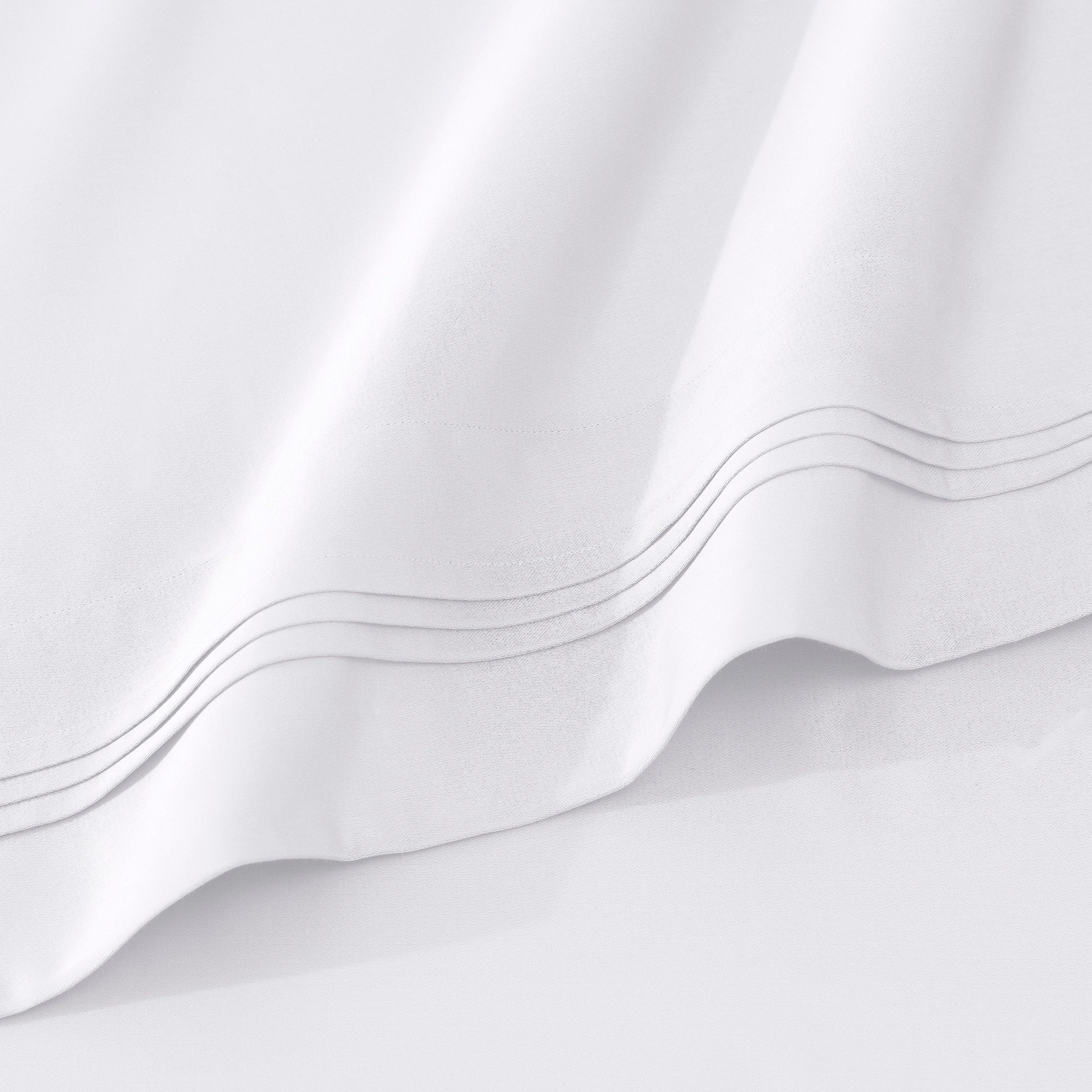 Parure de draps en coton égyptien de qualité supérieure 1000 fils au pouce carré, à poches profondes et à motif uni