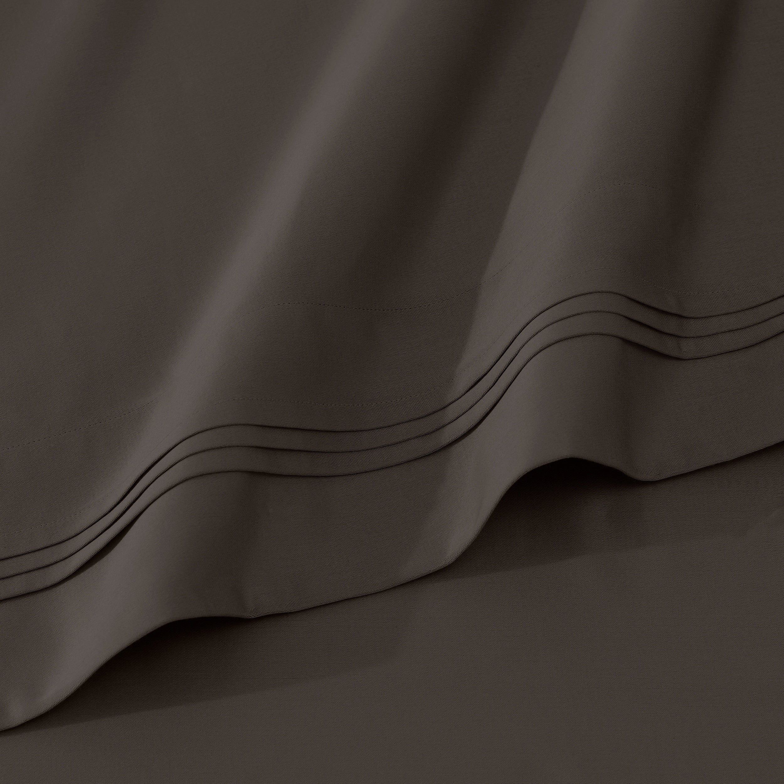 Parure de draps en coton égyptien de qualité supérieure 1000 fils au pouce carré, à poches profondes et à motif uni