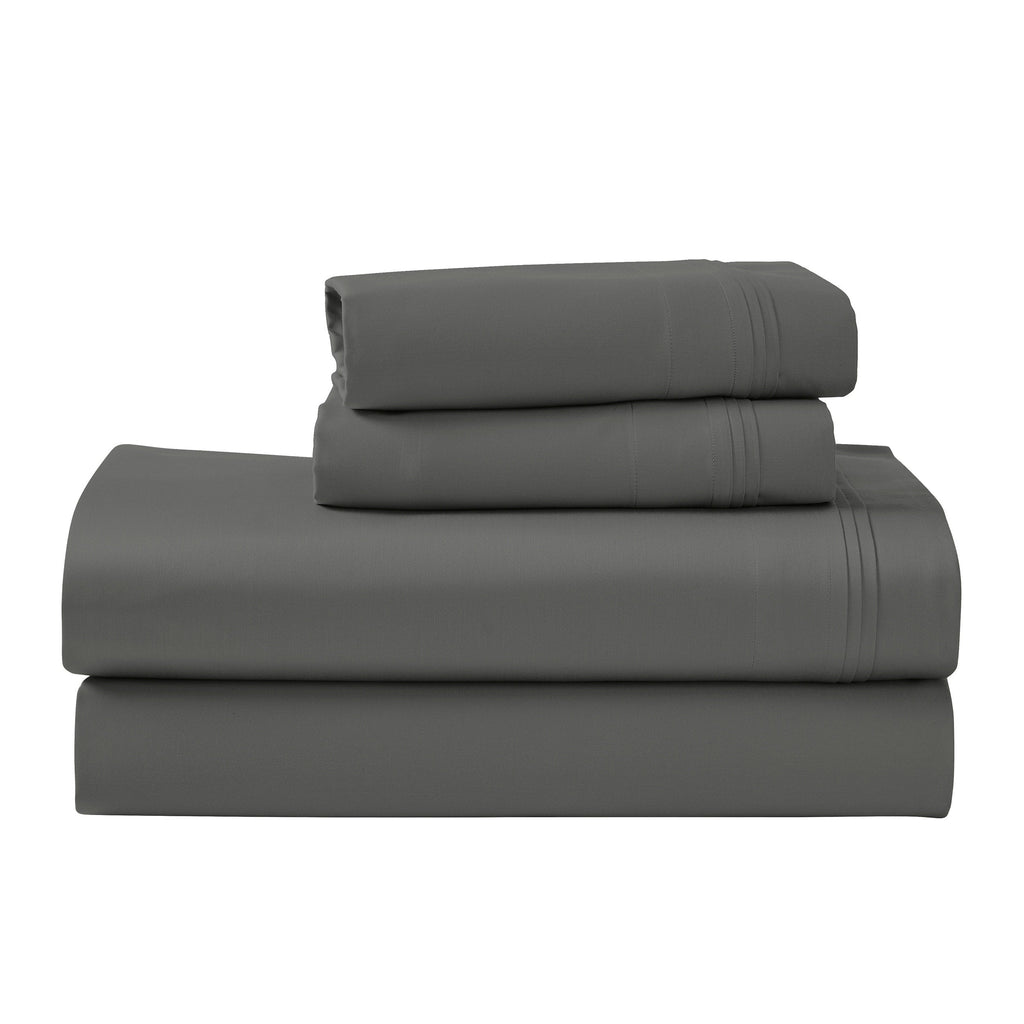 Parure de draps en coton égyptien de qualité supérieure 1000 fils au pouce carré, à poches profondes et à motif uni