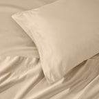 Parure de draps en coton égyptien de qualité supérieure 1000 fils au pouce carré, à poches profondes et à motif uni