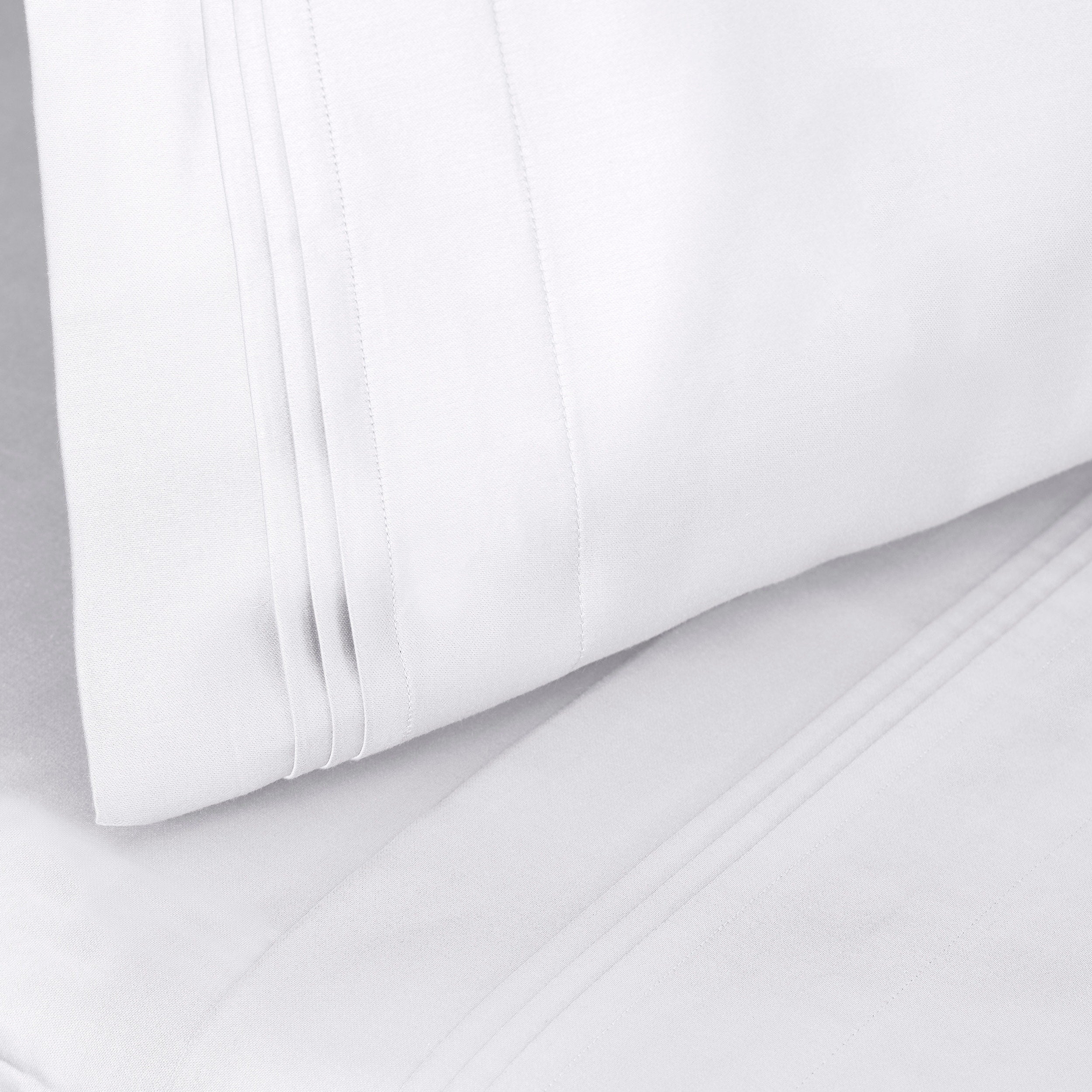 Parure de draps en coton égyptien de qualité supérieure 1000 fils au pouce carré, à poches profondes et à motif uni