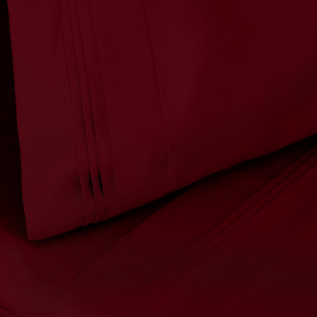 Parure de draps en coton égyptien de qualité supérieure 1000 fils au pouce carré, à poches profondes et à motif uni