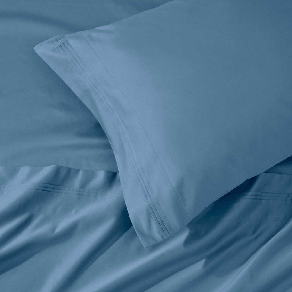 Parure de draps en coton égyptien de qualité supérieure 1000 fils au pouce carré, à poches profondes et à motif uni