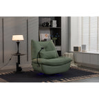 Fauteuil inclinable pivotant et électrique avec haut-parleurs Bluetooth, support de téléphone, ports de chargement USB et Type-C, rangement dissimulé des accoudoirs