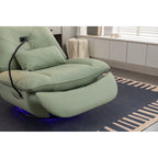 Fauteuil inclinable pivotant et électrique avec haut-parleurs Bluetooth, support de téléphone, ports de chargement USB et Type-C, rangement dissimulé des accoudoirs