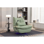 Fauteuil inclinable pivotant et électrique avec haut-parleurs Bluetooth, support de téléphone, ports de chargement USB et Type-C, rangement dissimulé des accoudoirs