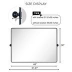 Miroir de salle de bain/de vanité biseauté horizontal TEHOME Lutalo